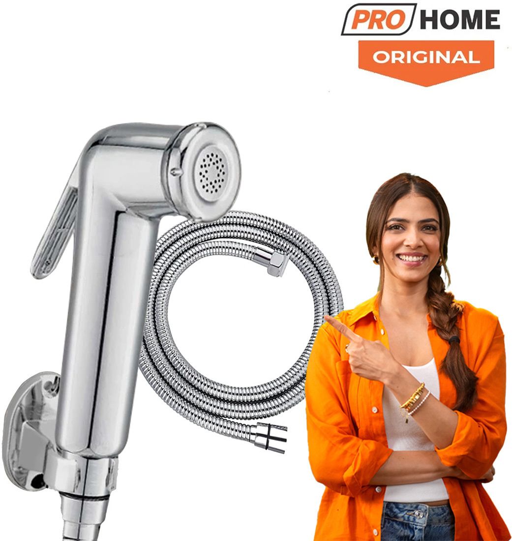 Prohome Premium Health Faucet Set with 1m Flexible Hose & Hook – Easy Wall-Mount Installation.