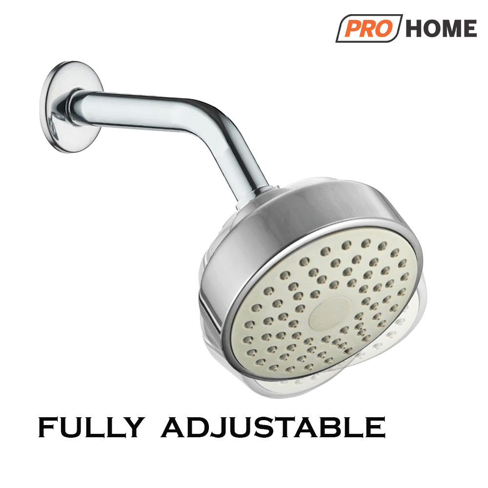ProHome Rain Flow Overhead Shower | 7-Inch Arm, Chrome Finish | Rain Shower for Modern Bathrooms