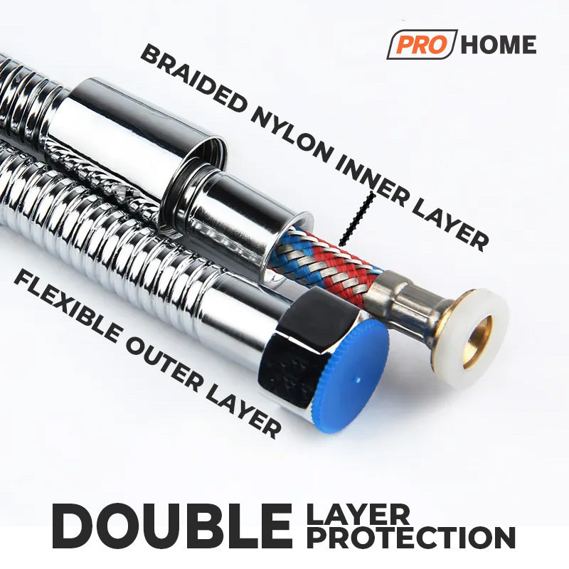 ProHome IRISH Modern Health Faucet Set | 1m Braided Hose & Wall Mount Hook | Bathroom Hygiene Tap