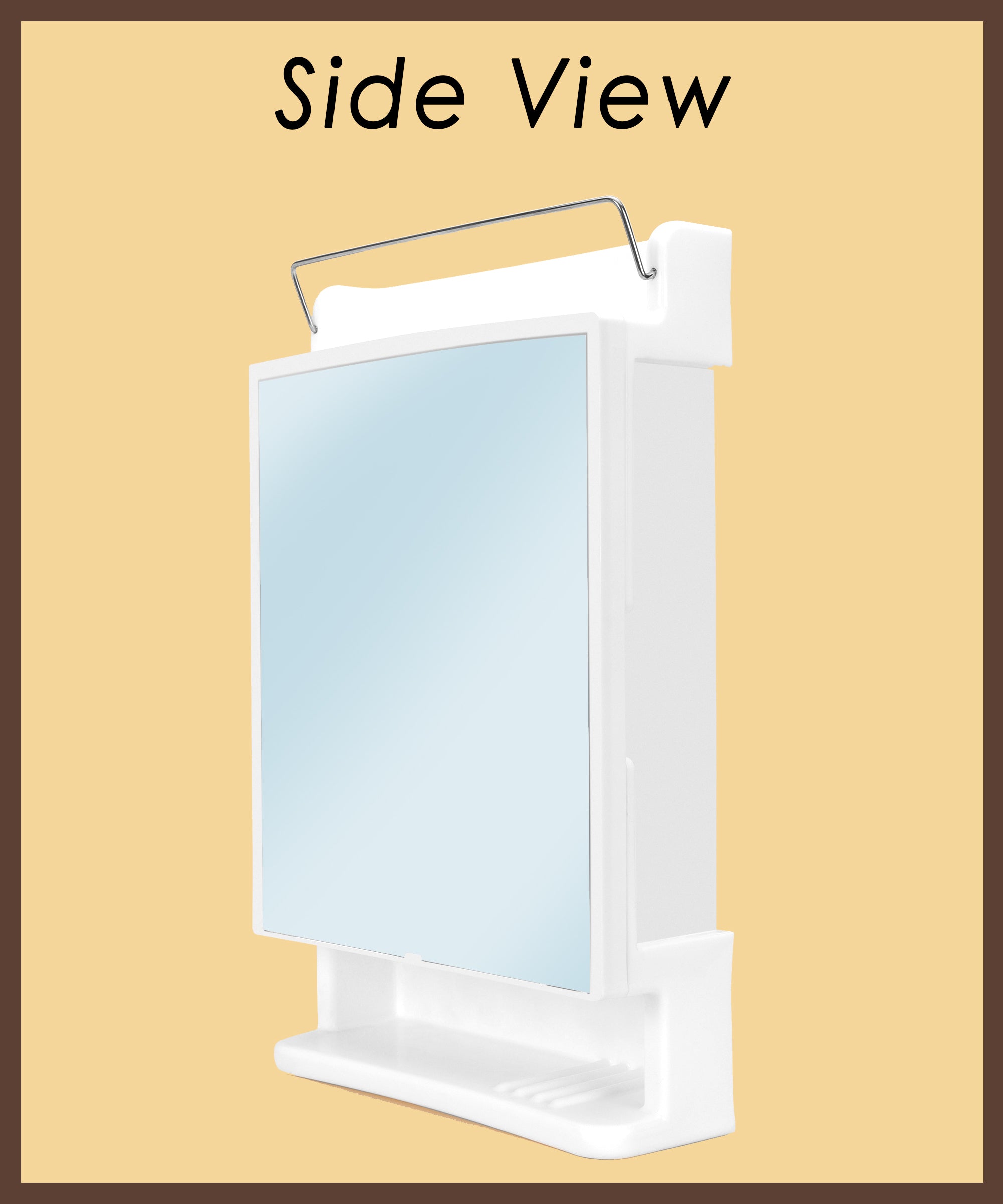 PROHOME Wall-Mounted Bathroom Mirror Cabinet with 6 Shelves | Space-Saving Storage Organizer – White