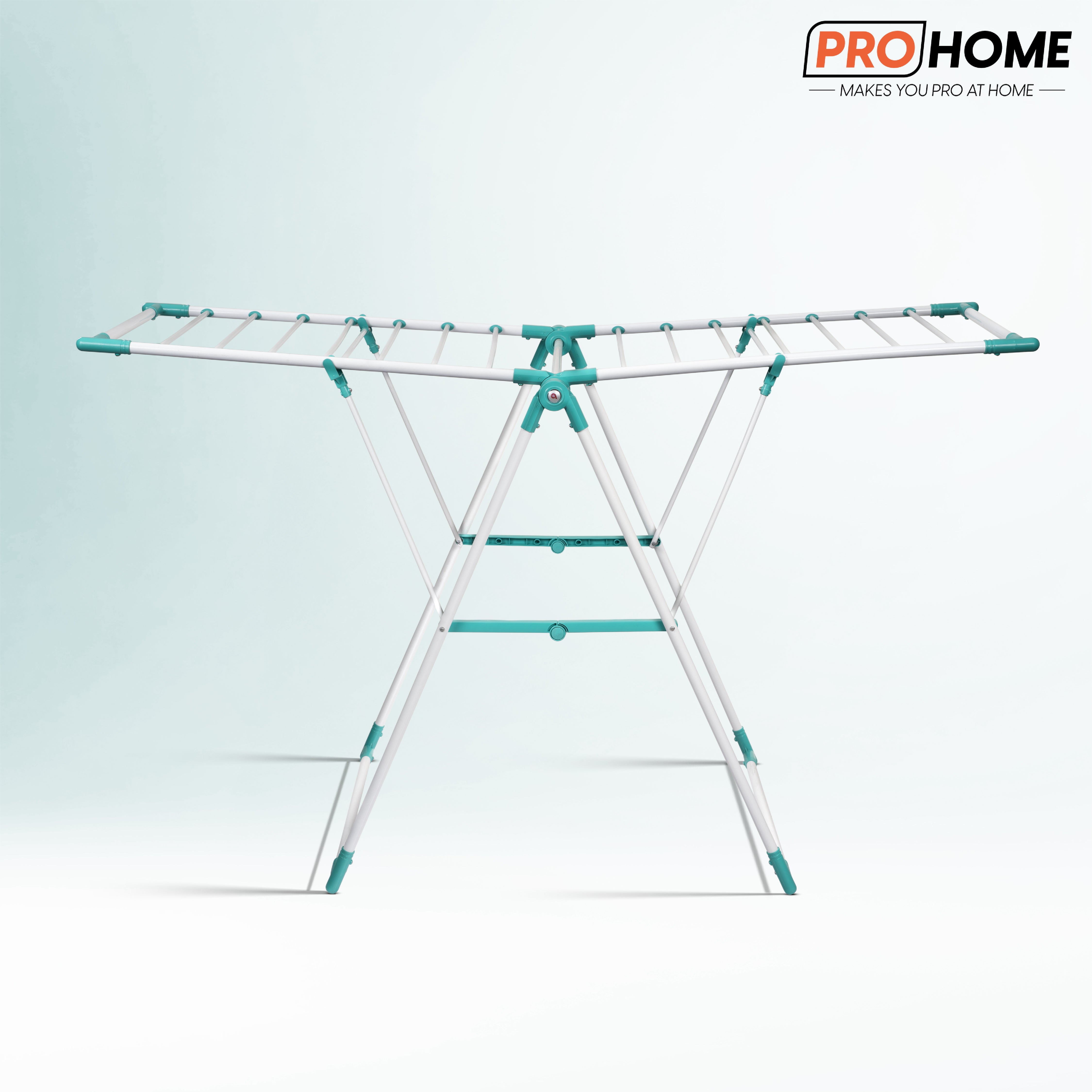 White and Green Cloth Dryer Stand