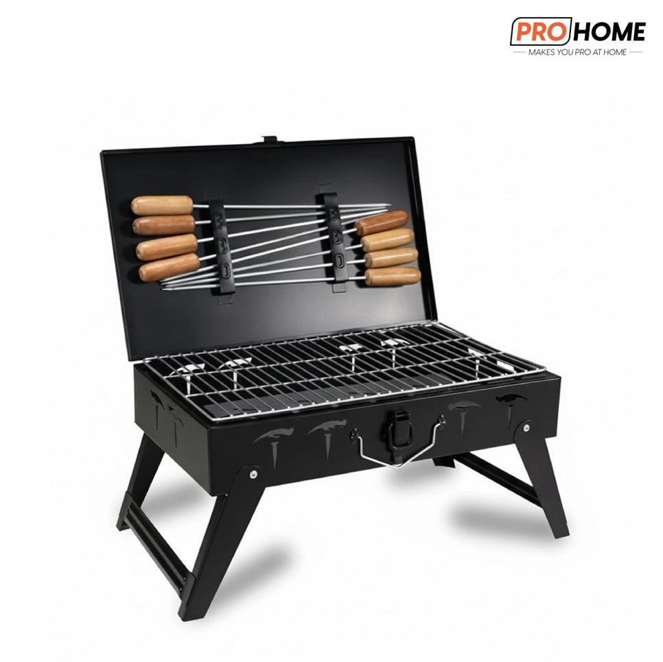 ProHome Portable Folding BBQ Grill | Heat-Resistant Food-Grade Metal | Easy to Clean
