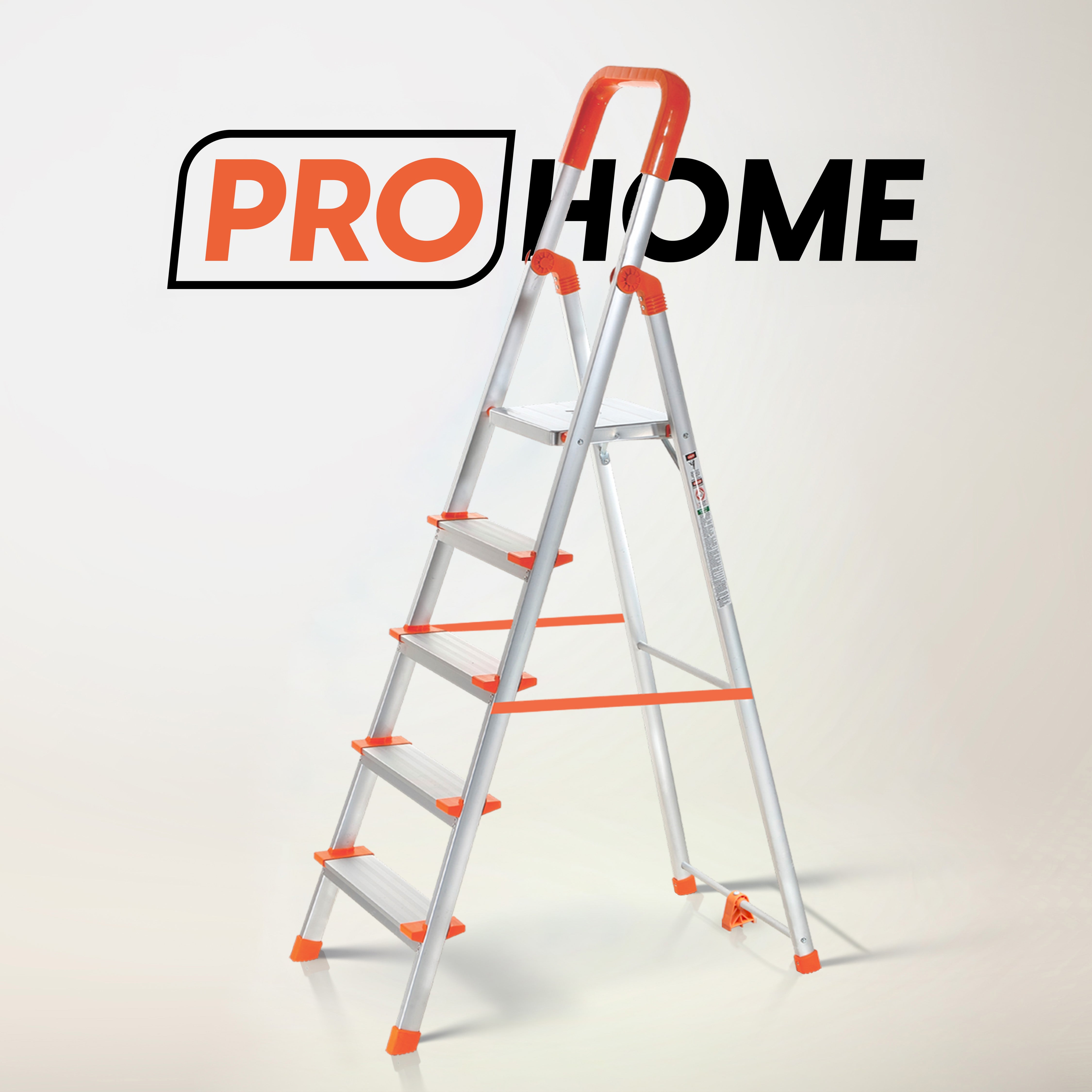 ProHome Aqua 5 Step Aluminum Ladder with 5 Anti-Slip Shoes (With Platform)