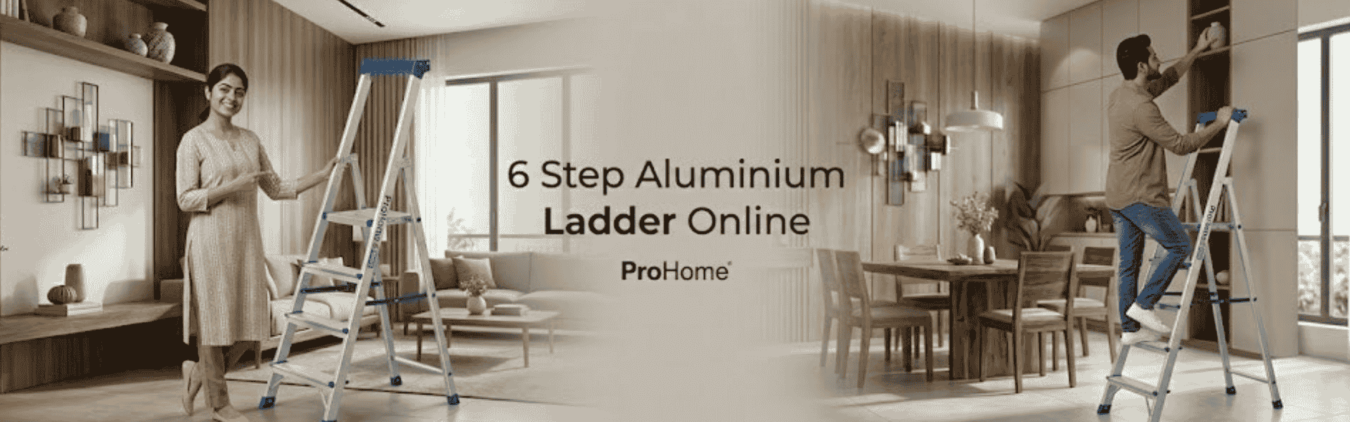 6 step aluminium ladder online