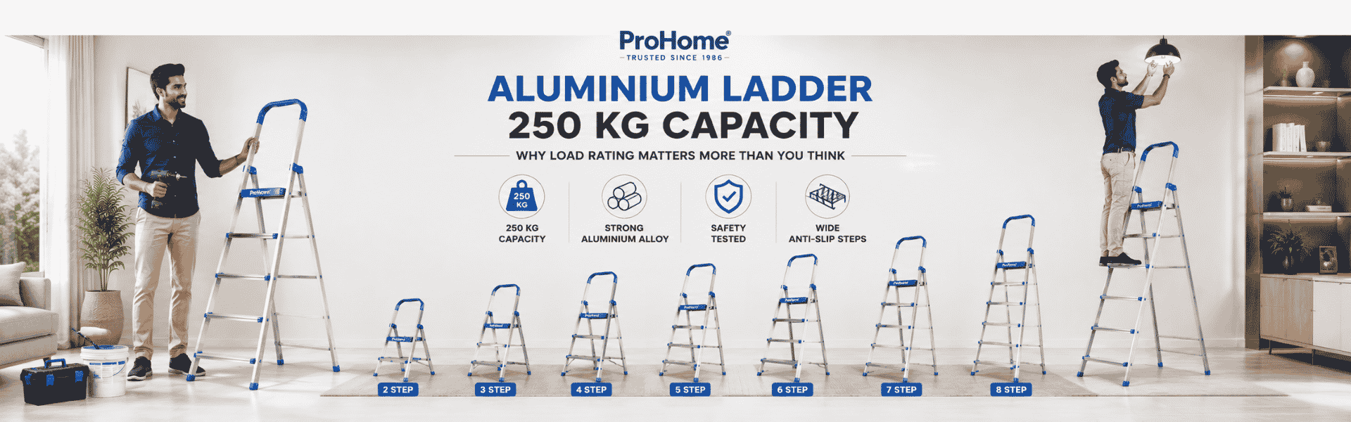 Aluminium Ladder 250 kg Capacity