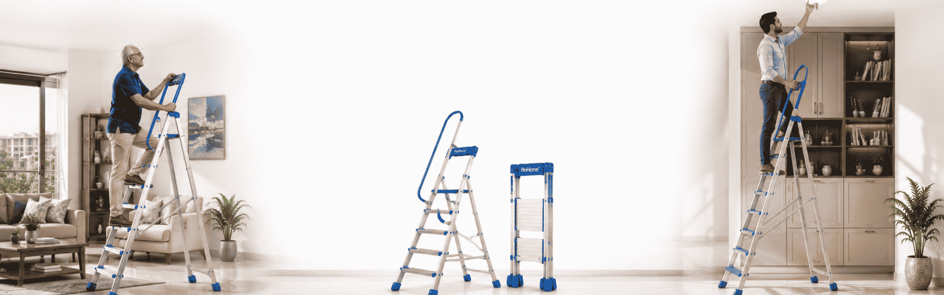 Aluminium Ladder with Hand Railing