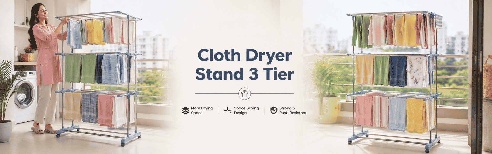 Cloth Dryer Stand 3 Tier