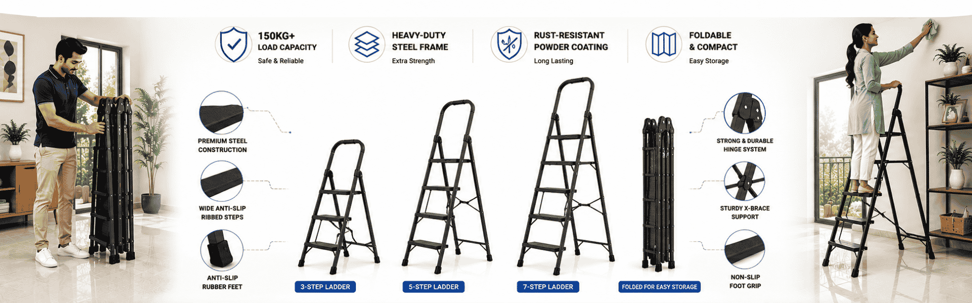 Foldable Steel Ladder Price
