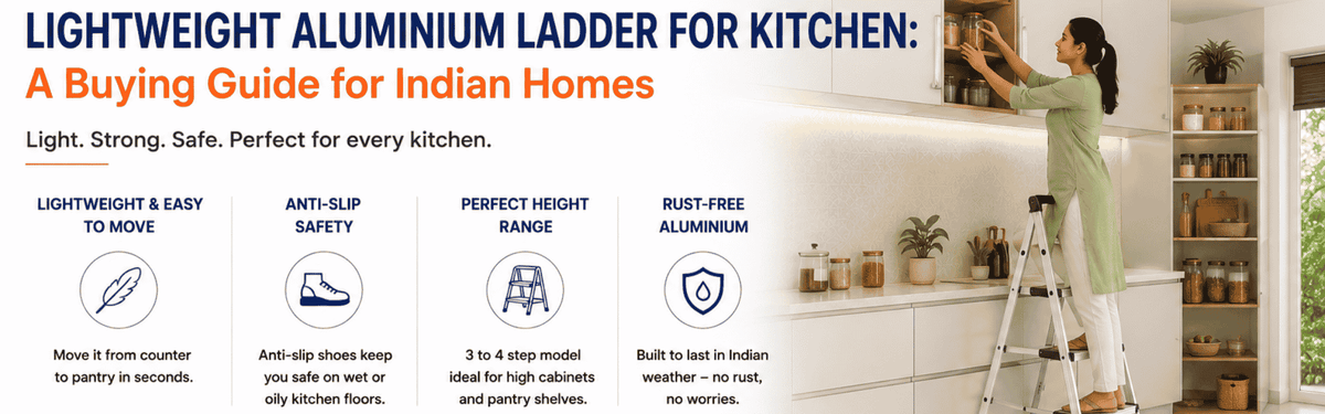 Lightweight Aluminium Ladder For Kitchen