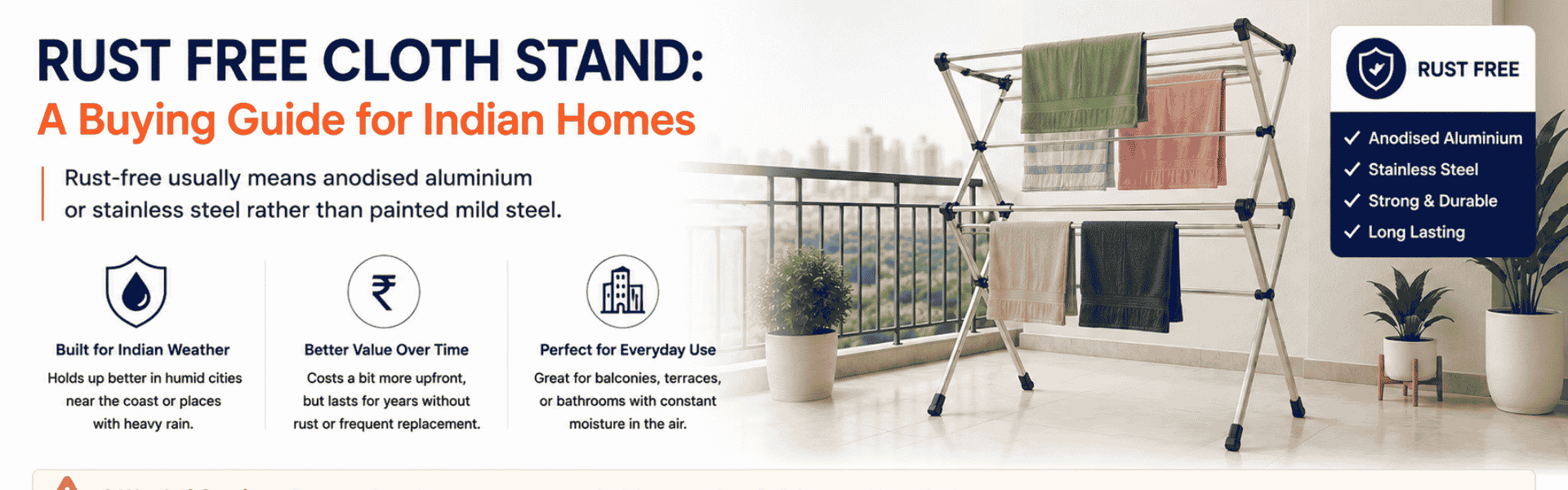 Rust Free Cloth Stand
