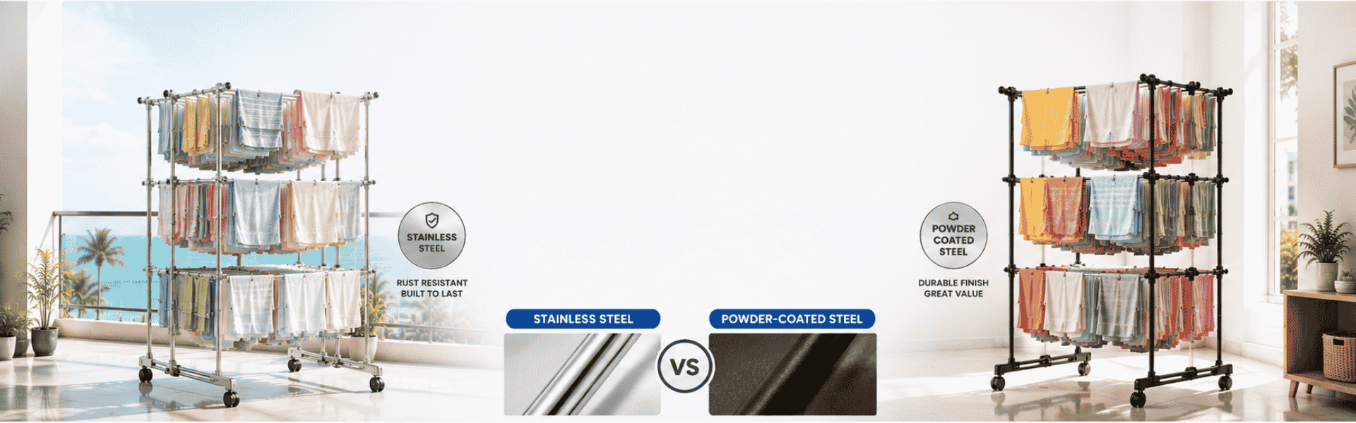 Stainless Steel Cloth Drying Stand In India