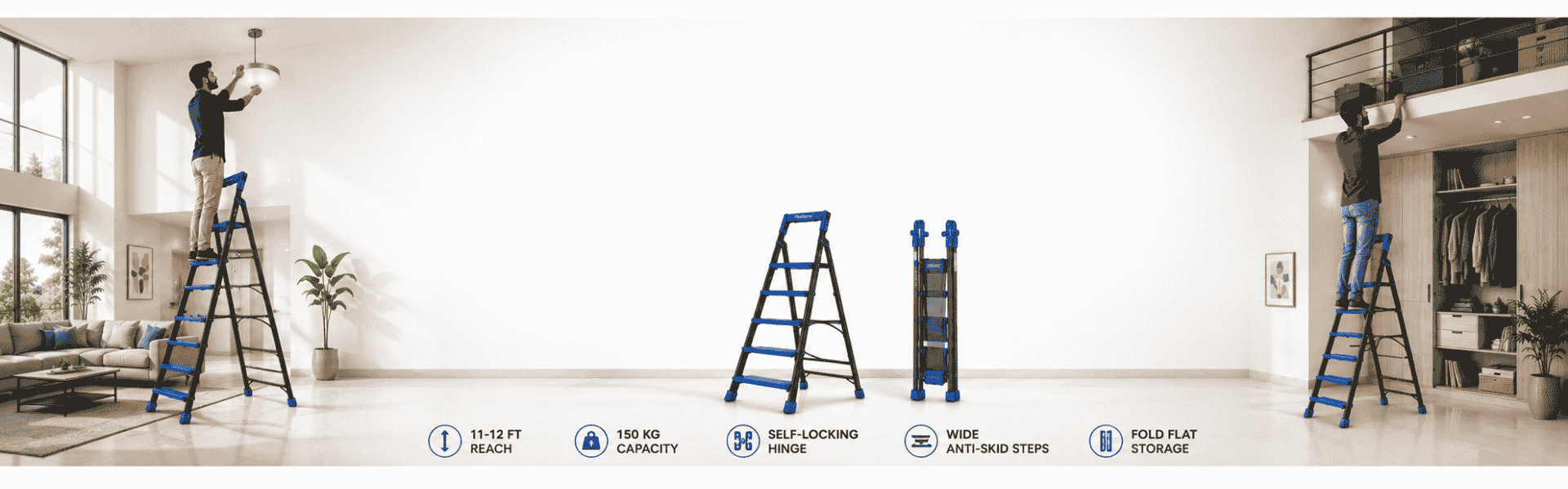 Steel Ladder 7 Step for Home Use