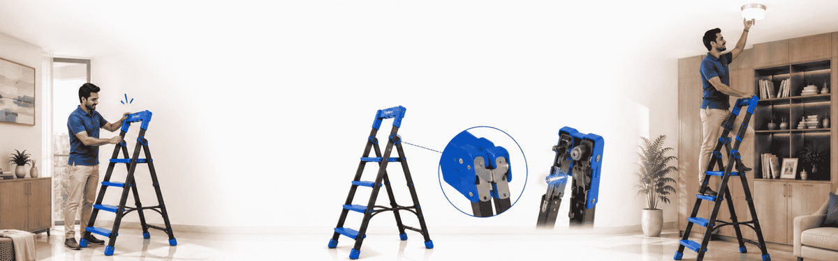 Steel Ladder Self Locking Mechanism