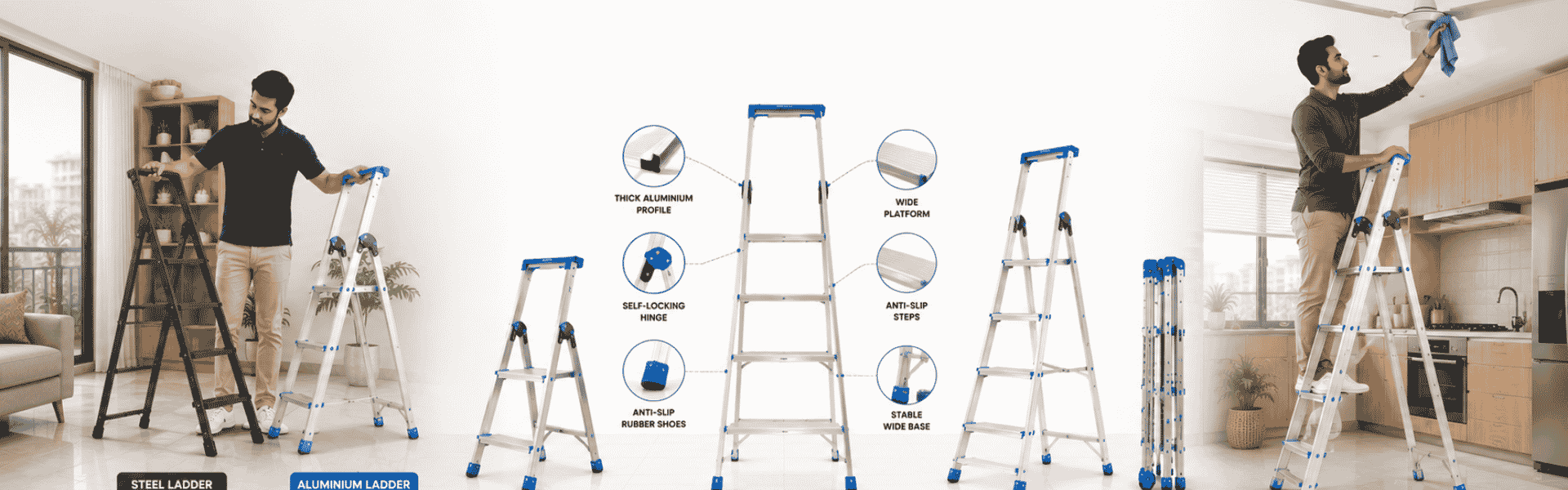 Steel vs Aluminium Ladder