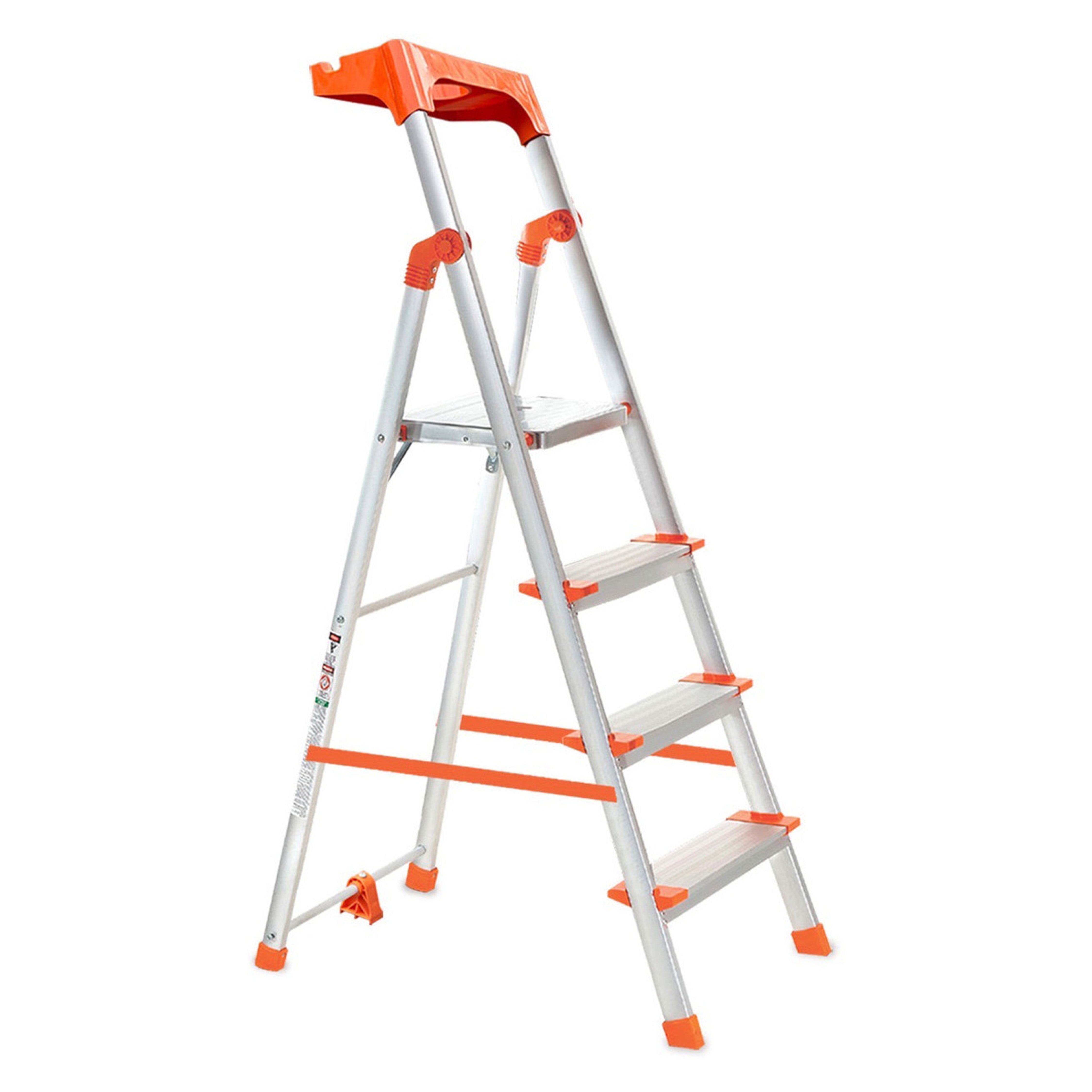 ProHome Apex 4-Step Heavy-Duty Foldable Ladder with Tool Tray & Anti-Slip Shoes.