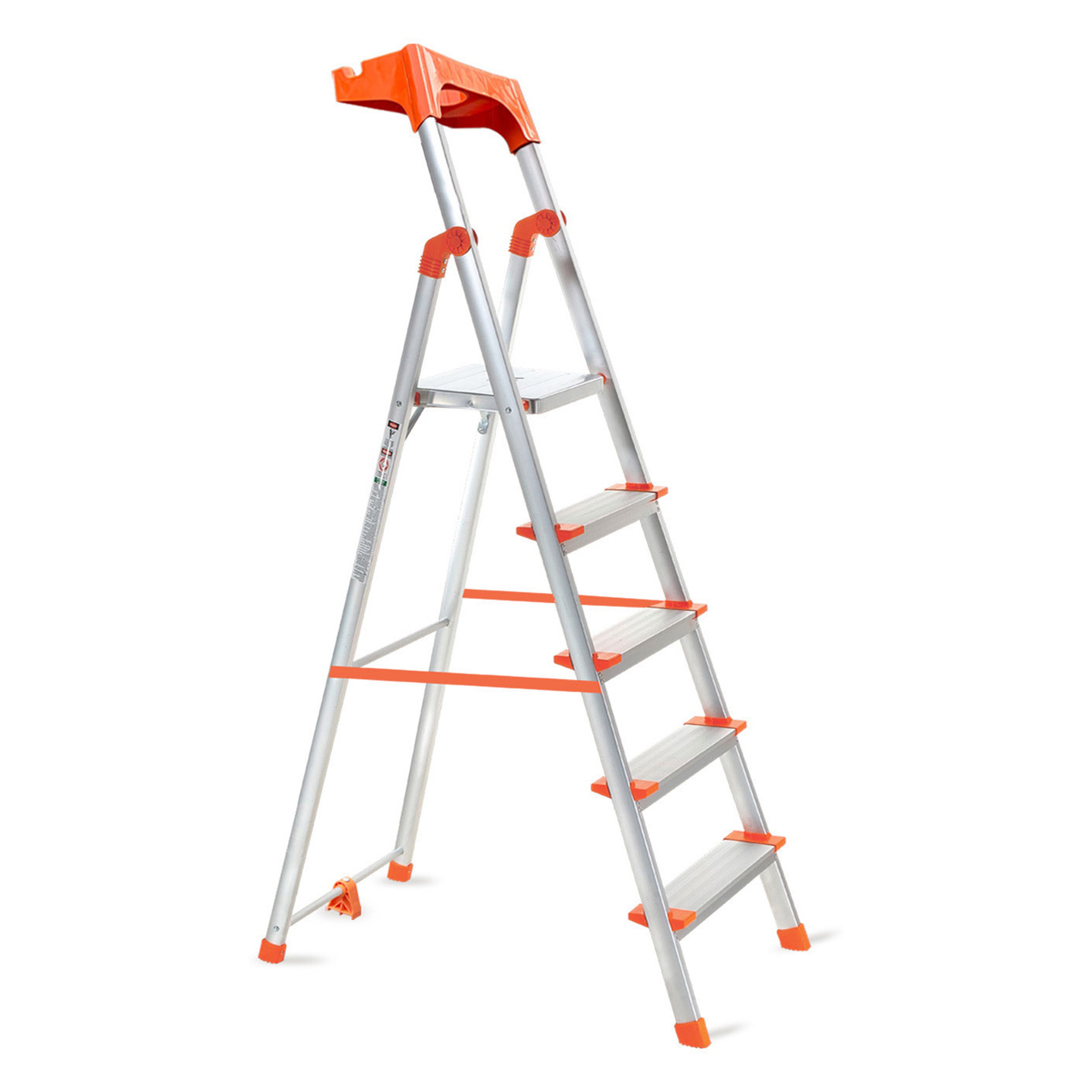 ProHome Apex 5-Step Heavy-Duty Foldable Ladder with Tool Tray & Anti-Slip Shoes.