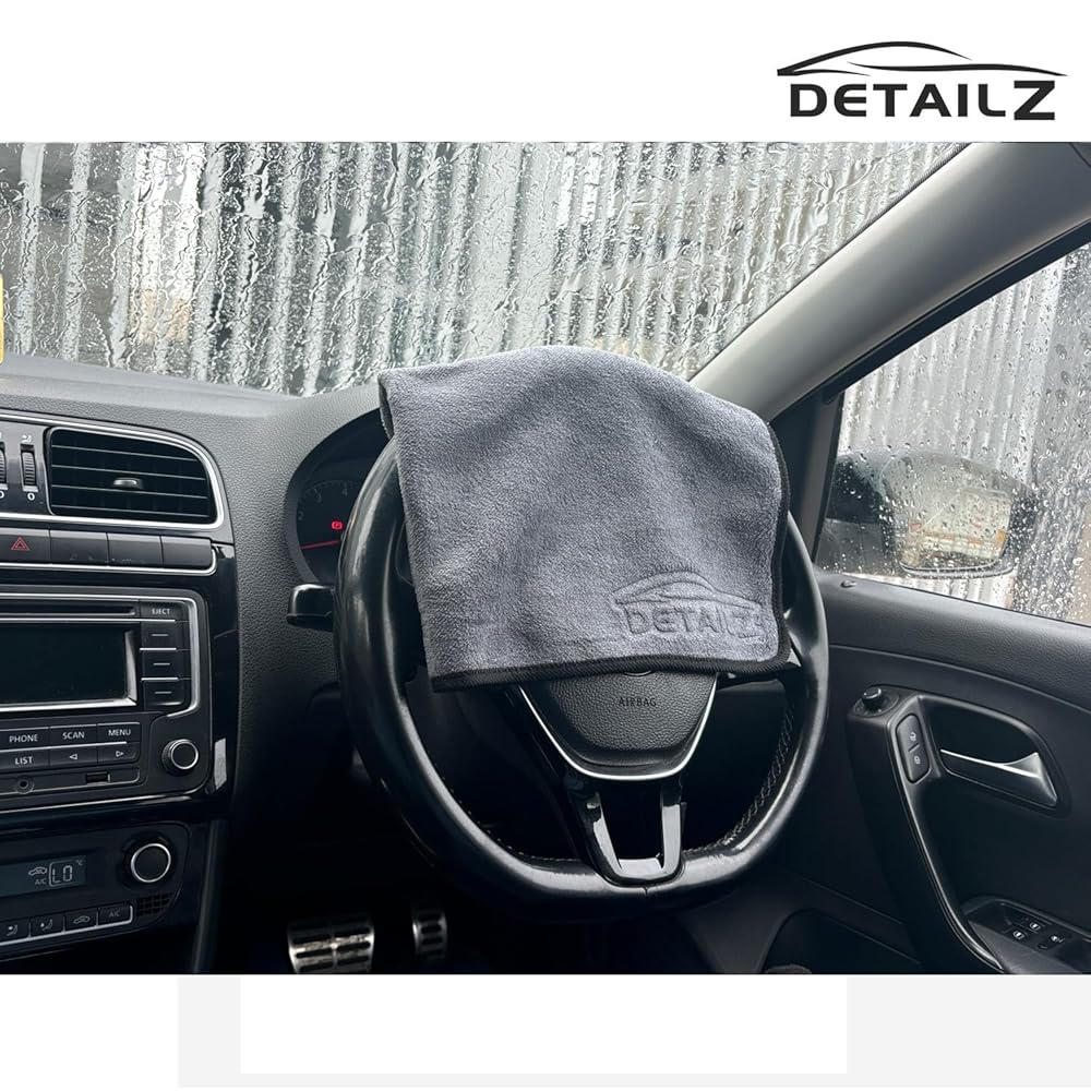Detailz by ProHome 500 GSM Extra Soft Microfiber Cleaning Cloth – Grey