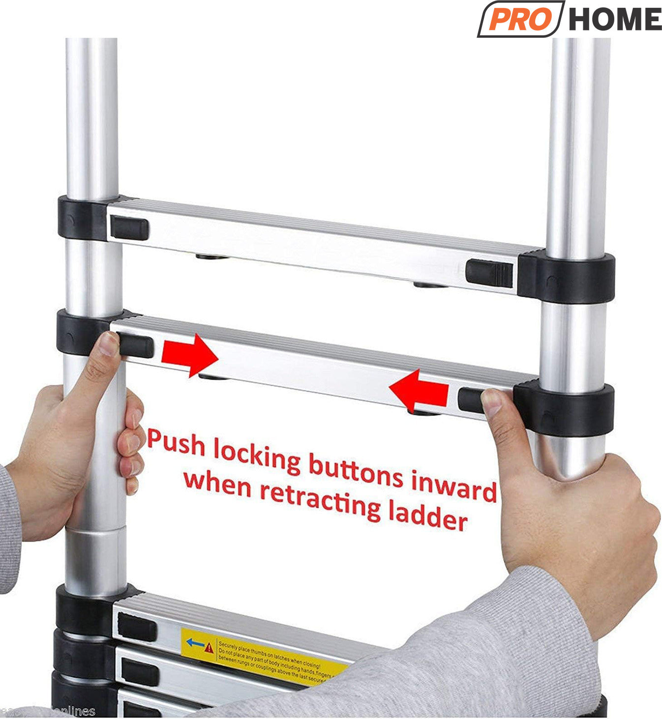 Multi-Purpose 5M Telescopic Aluminum Ladder – Extendable, Portable & Foldable.