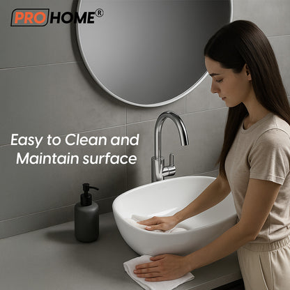 ProHome Zen Table Top Wash Basin – Modern Ceramic Countertop Sink with Glossy Finish