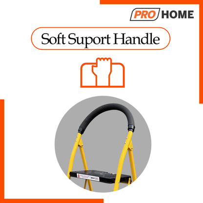 Eco 4 Step Steel Ladder Anti Skid shoes Steel Ladder (Yellow)