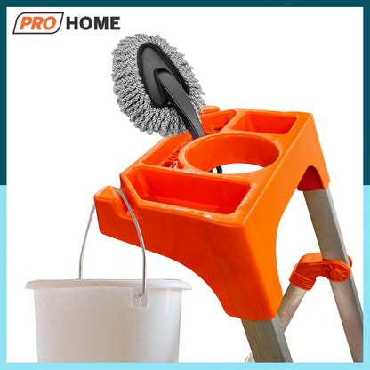 Apex 2 Steps Heavy-Duty Ladder with Tool Tray & 5 Anti Slip Shoes