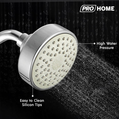 ProHome Rain Flow Duster Overhead Shower | 7-Inch Arm, Premium Chrome Finish | Rain Shower Head for Modern Bathrooms