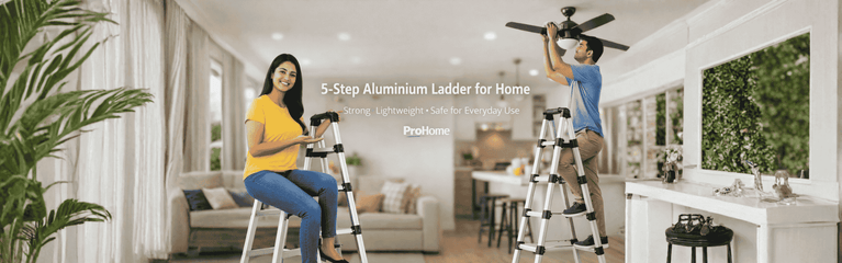 5-Step Aluminium Ladder for Home | Strong & Lightweight Ladder