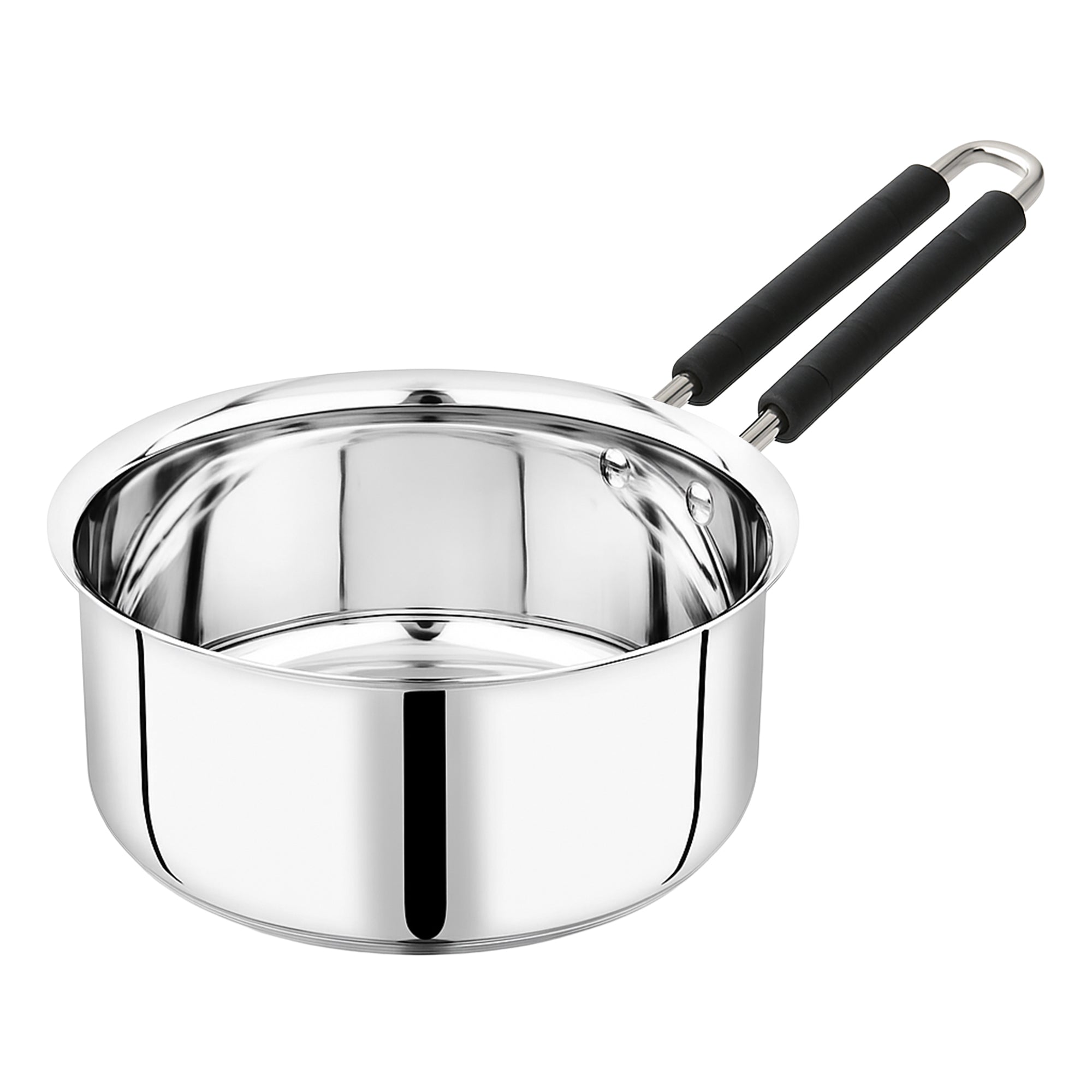 ProHome 1.6 L Stainless Steel Milk & Tea Pan | 16 cm | Double Handle | Induction Base | Mirror Finish