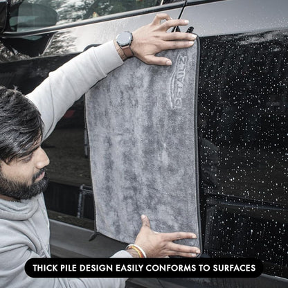 Detailz by ProHome 500 GSM Extra Soft Microfiber Cleaning Cloth – Grey