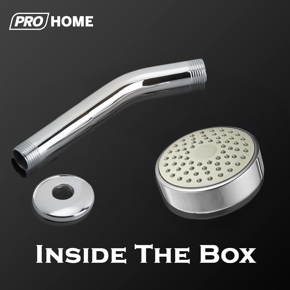 ProHome Rain Flow Duster Overhead Shower | 7-Inch Arm, Premium Chrome Finish | Rain Shower Head for Modern Bathrooms