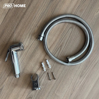 Prohome Premium Health Faucet Set with 1m Flexible Hose & Hook – Easy Wall-Mount Installation.