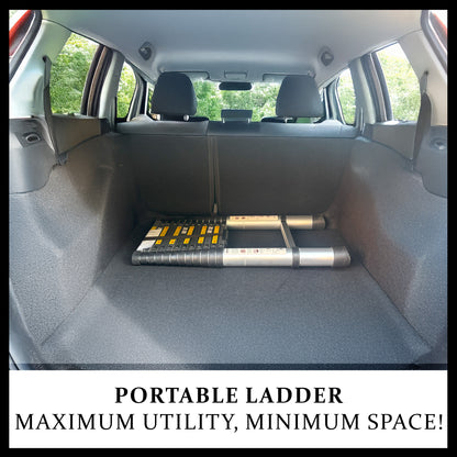 Multi-Purpose 5M Telescopic Aluminum Ladder – Extendable, Portable & Foldable.