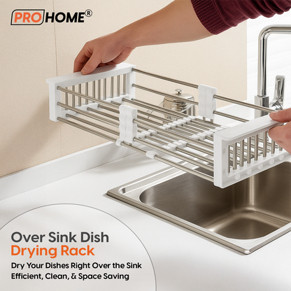 ProHome Single Bowl Handmade Kitchen Sink with Basket – 24"x18"x10" Satin Finish, Top Mount