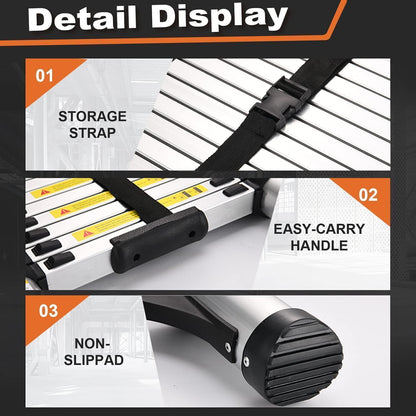Multi-Purpose 5M Telescopic Aluminum Ladder – Extendable, Portable & Foldable.