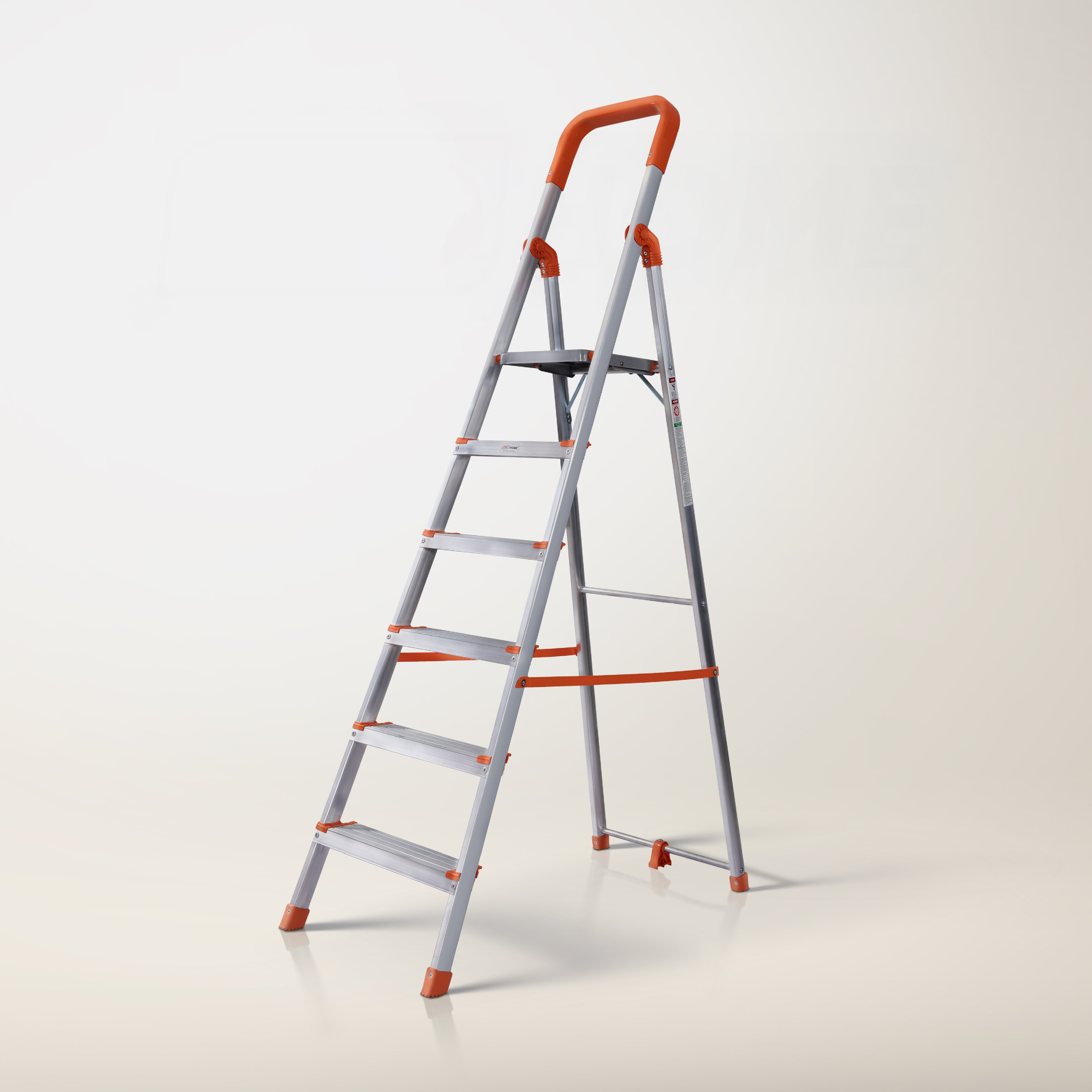 PROHOME Aqua 6 Step Aluminum Ladder with 5 Anti Slip Shoes (With Platform)