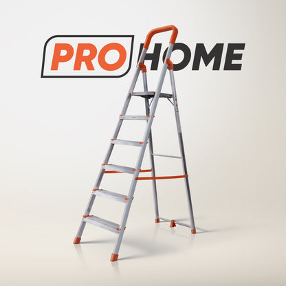 Aqua 6 Step Aluminum Ladder with 5 Anti Slip Shoes (With Platform)