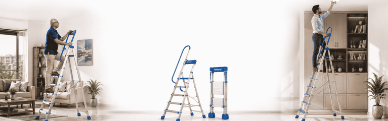 Aluminium Ladder with Hand Railing