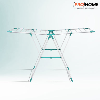 White and Green Cloth Dryer Stand