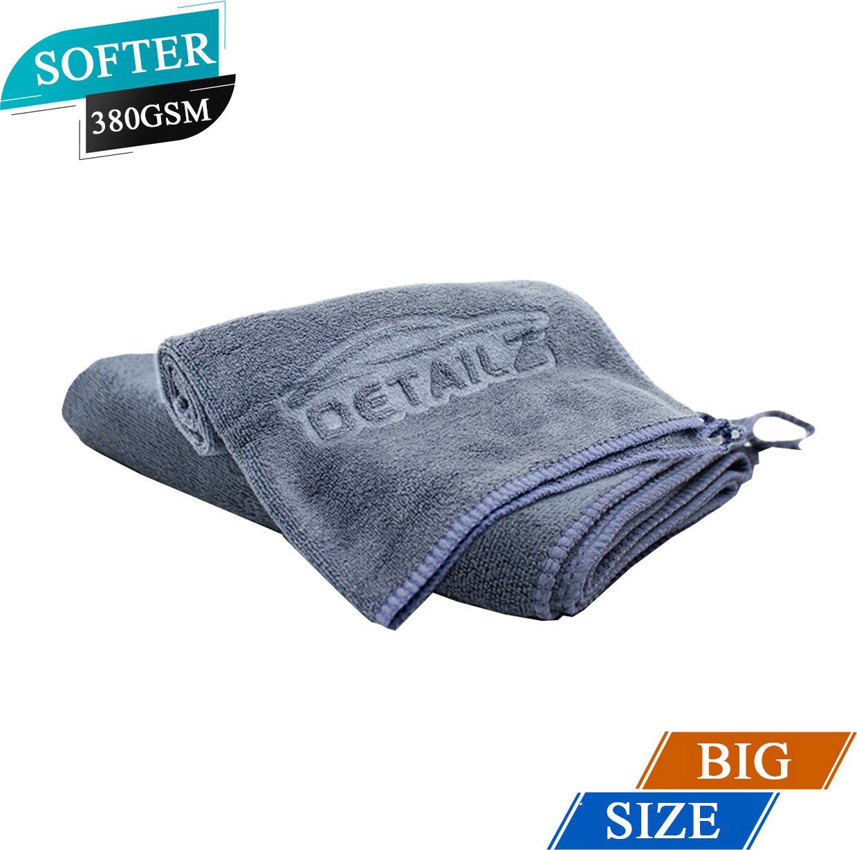 Detailz by ProHome 380 GSM Extra Soft Microfiber Cleaning Cloth – Grey.