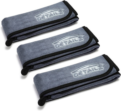 Detailz by ProHome 500 GSM Extra Soft Microfiber Cleaning Cloth – Grey