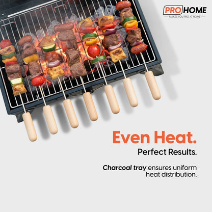 ProHome Portable Folding BBQ Grill | Heat-Resistant Food-Grade Metal | Easy to Clean