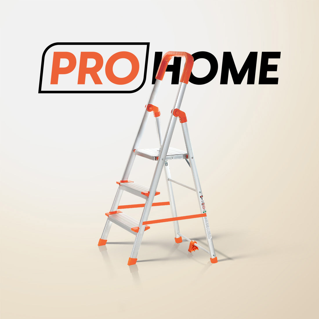 ProHome Aqua 3 Step Aluminum Ladder with Anti-Slip Shoes (With Platform)