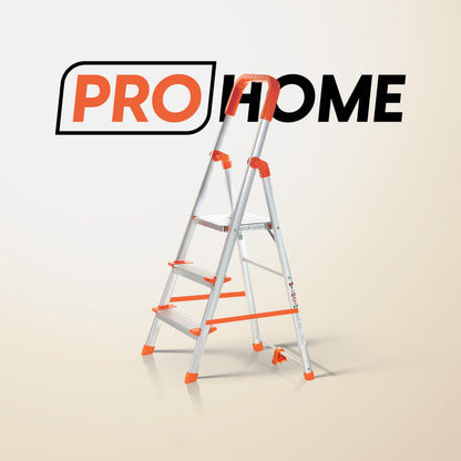 ProHome Aqua 3 Step Aluminum Ladder with Anti-Slip Shoes (With Platform)