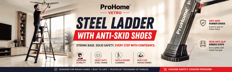 Steel Ladder with Anti Skid Shoes