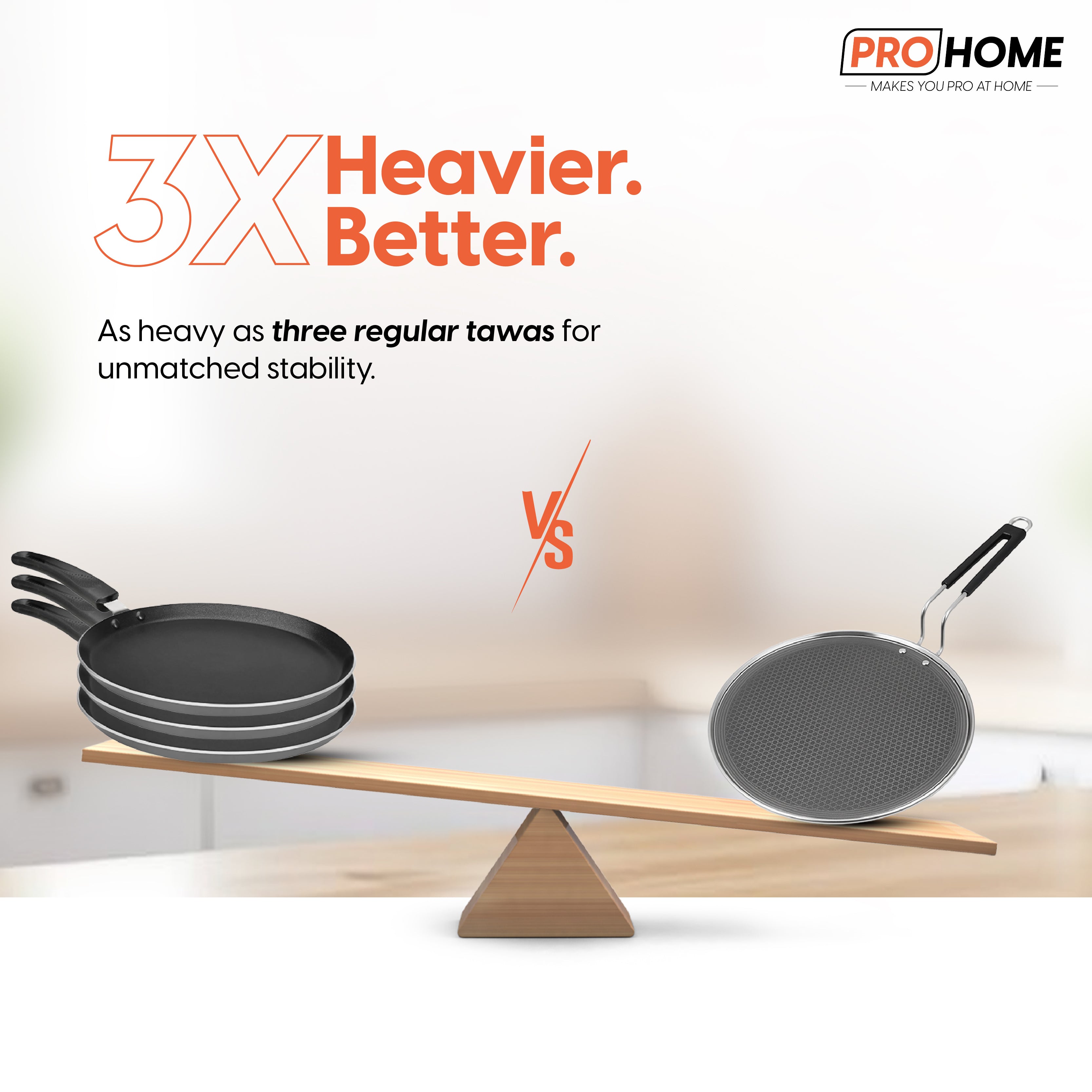 ProHome Non-Stick Tawa – 26 cm Flat Pan for Perfect Roti, Dosa & Pancakes