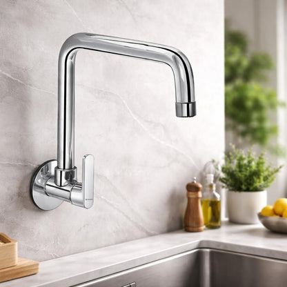 ProHome AquaSwan 360 Chrome Brass Kitchen Tap (Wall Mount) Sink Tap Faucet (Wall Mount Installation Type)